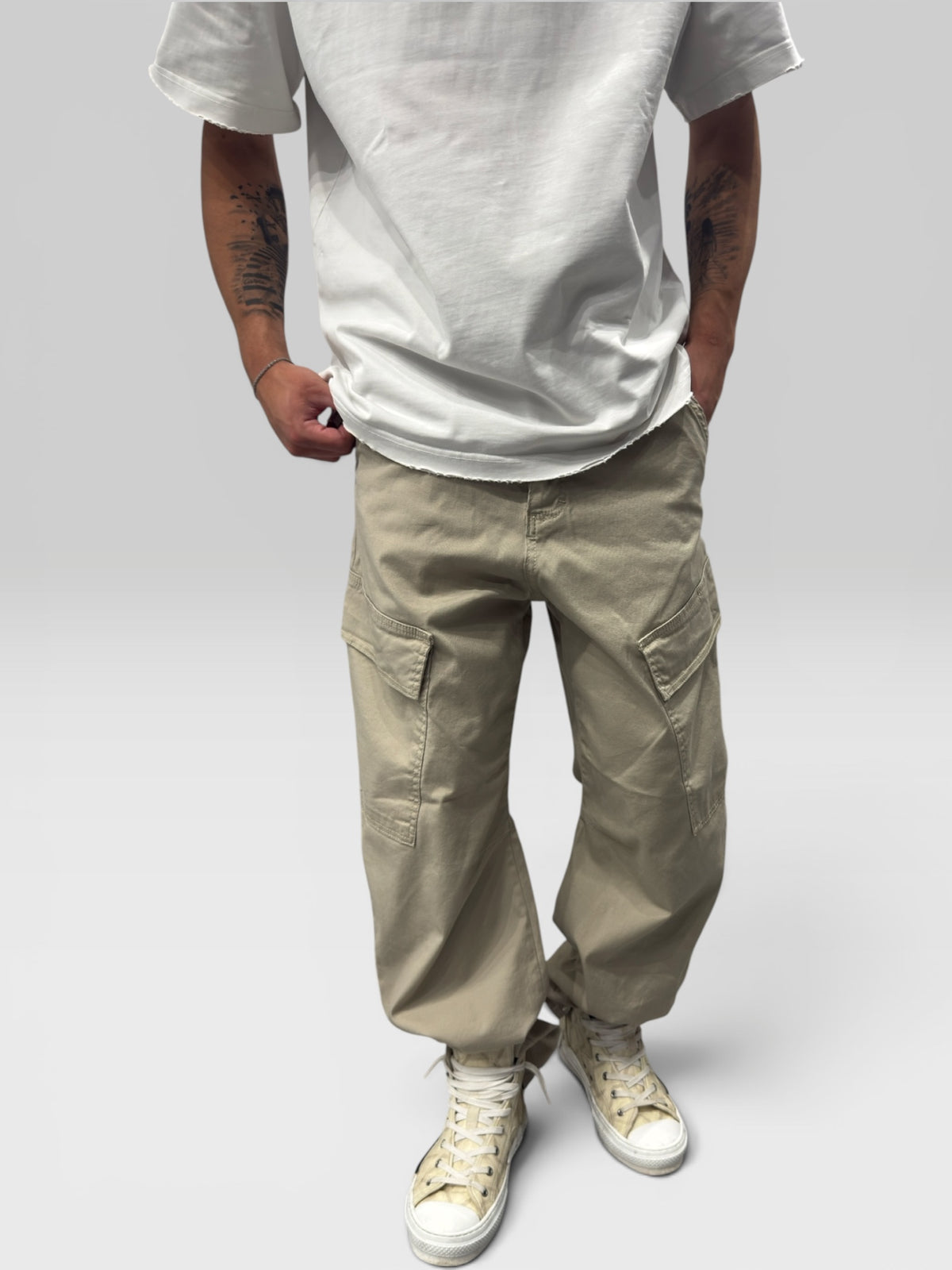 BEIGE CANVAS CARGO