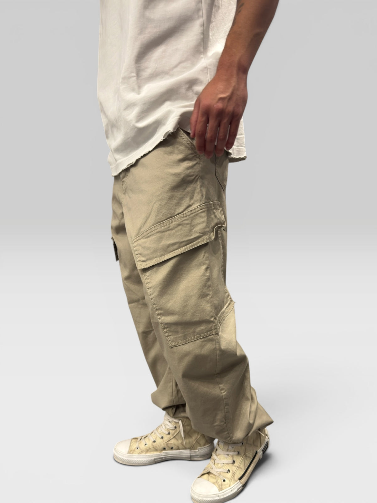 BEIGE CANVAS CARGO