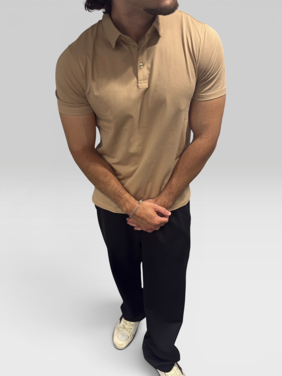 Polo in Cotone Beige