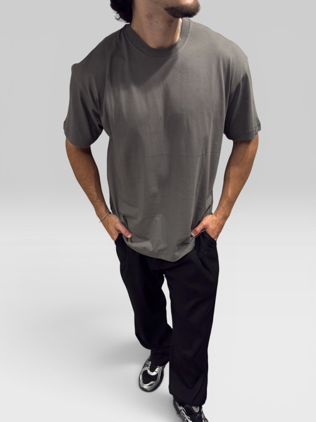 T-shirt Relaxed Fit Grigia