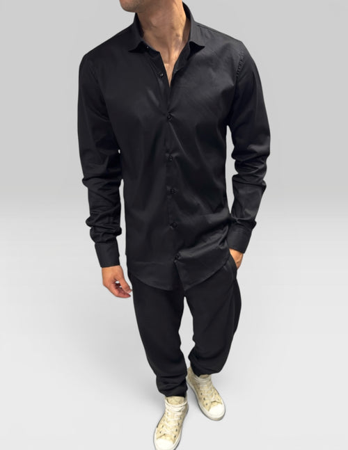 Camicia Classic Fit Nera