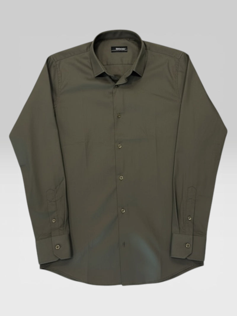 Camicia Classic Fit Verde Scuro