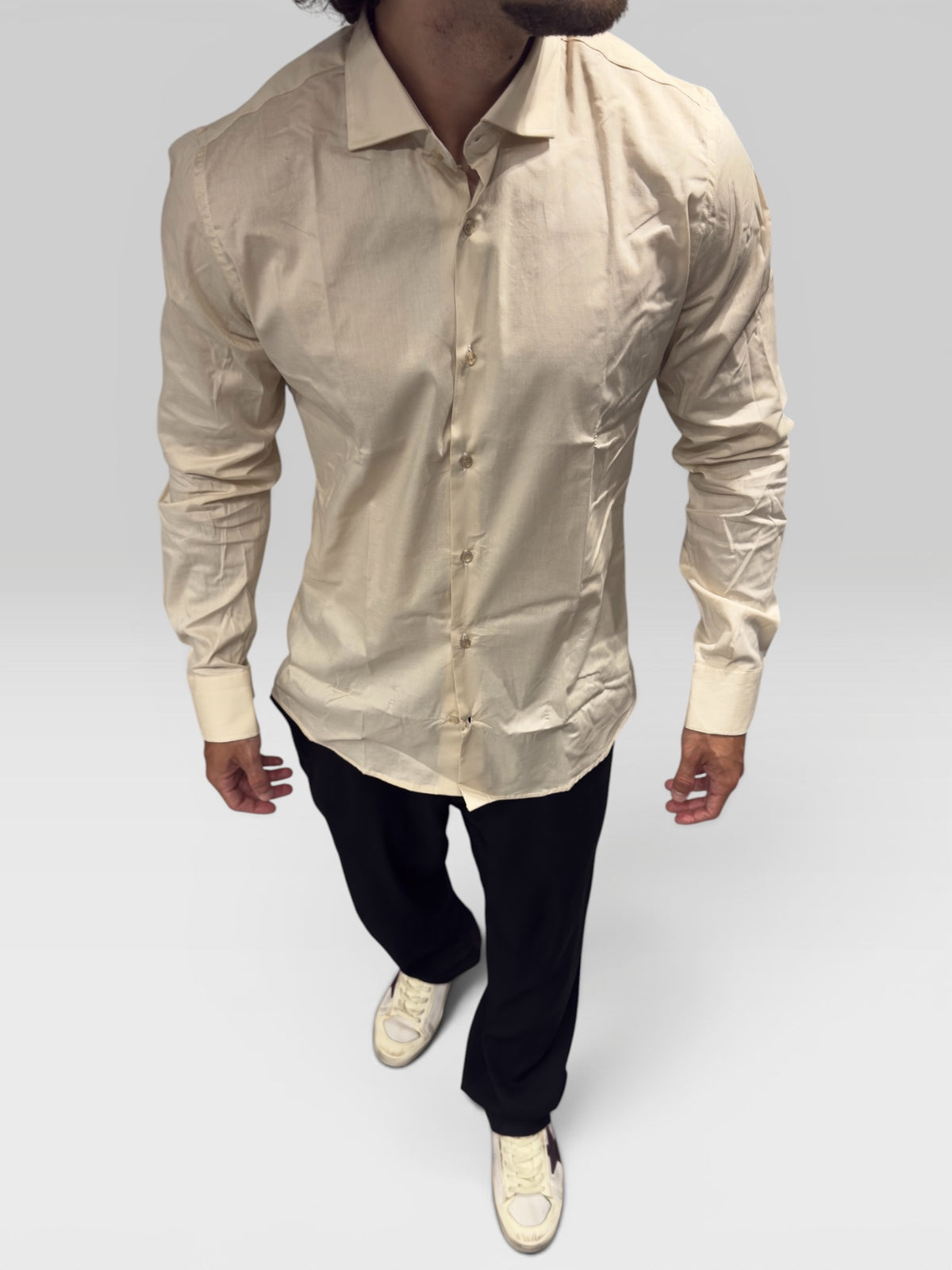 Camicia Classic Fit Beige