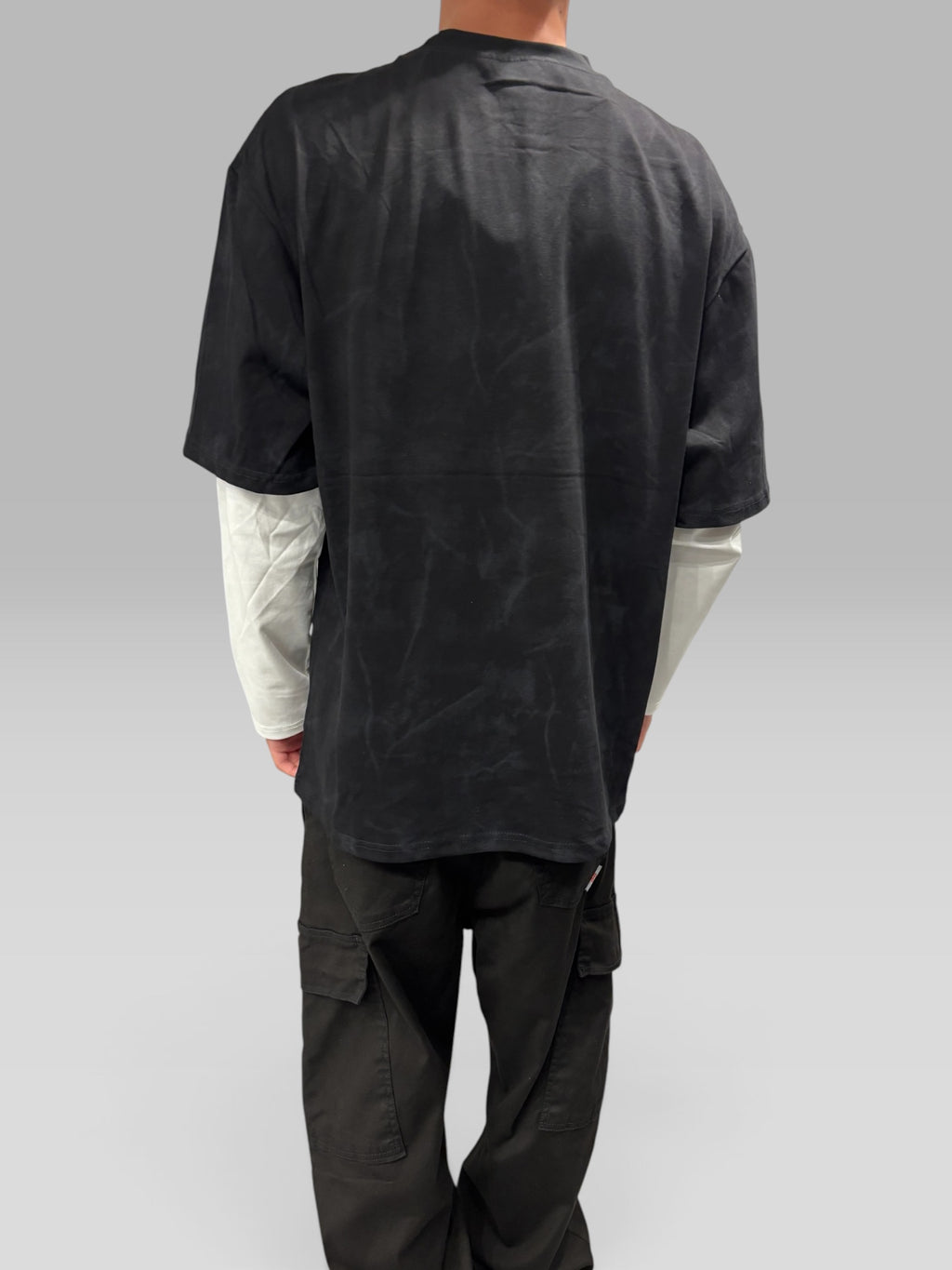 Long Sleeve Washed Nera e Bianca