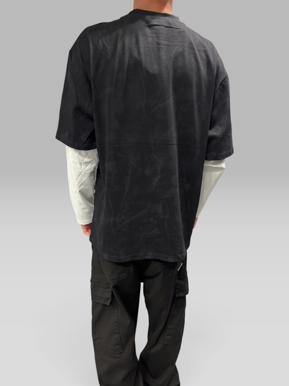 Long Sleeve Washed Nera e Bianca
