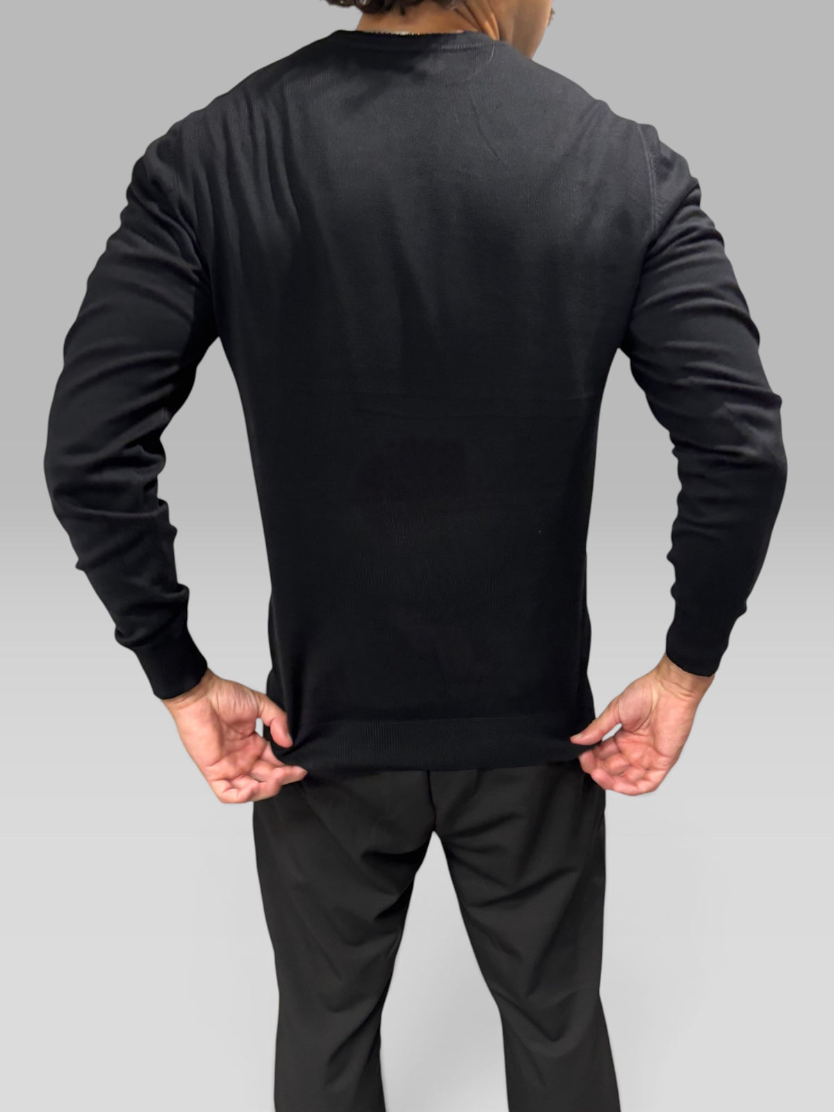 Maglione Girocollo Leggero Nero