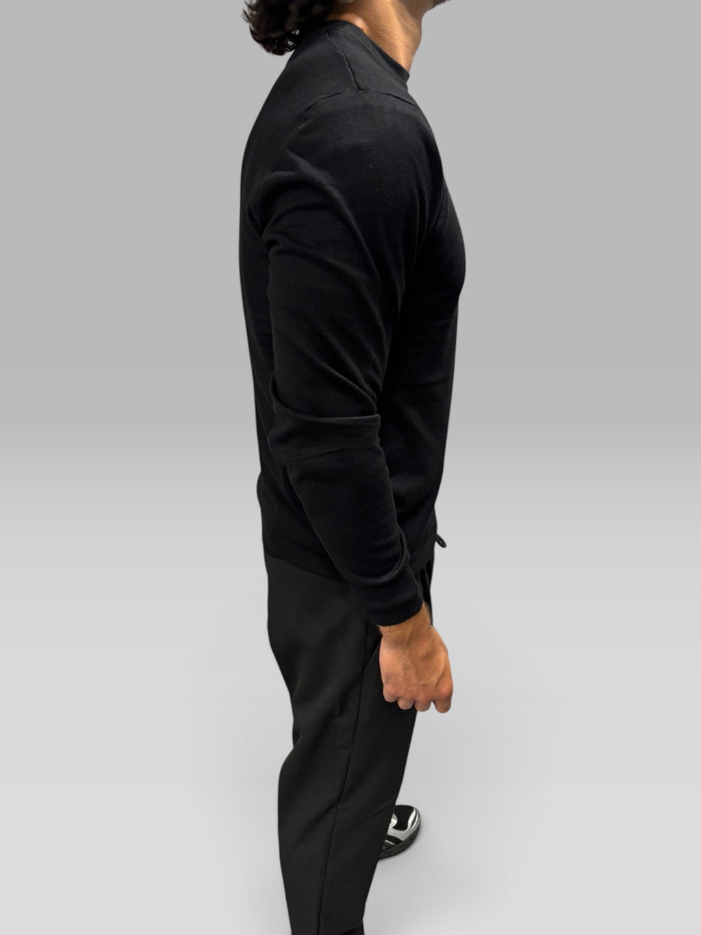 Maglione Girocollo Leggero Nero