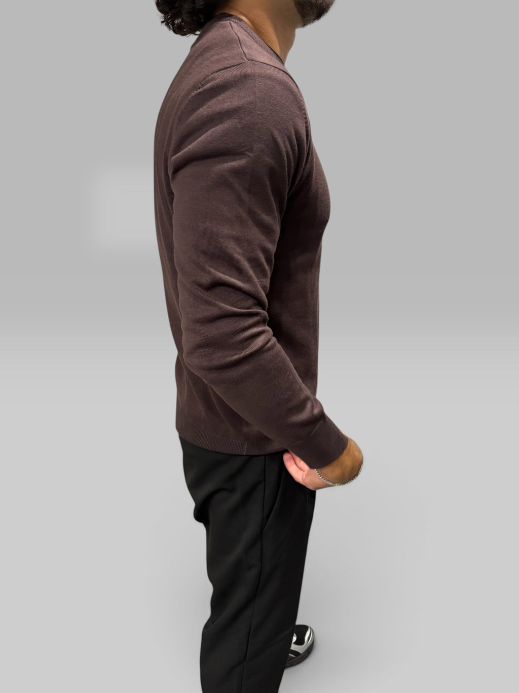 Maglione Girocollo Leggero Caffè