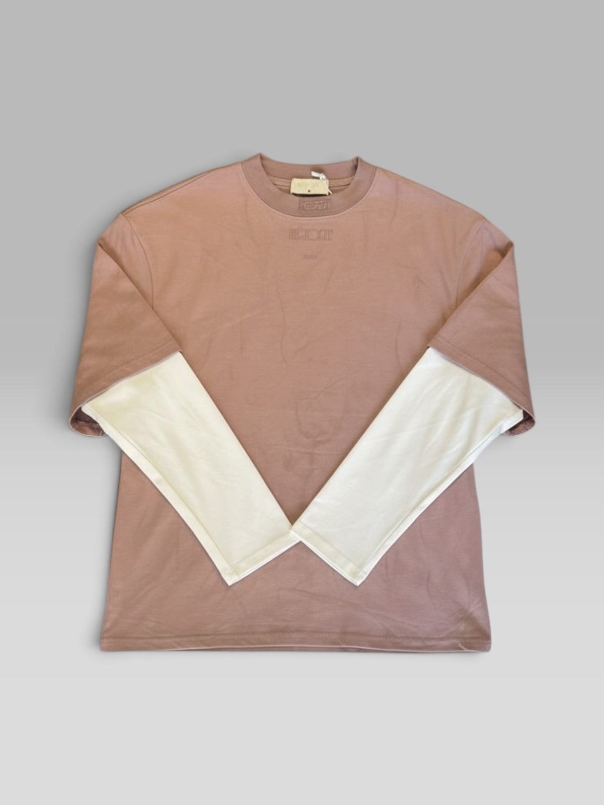 Long Sleeve Washed Rosa e Bianca