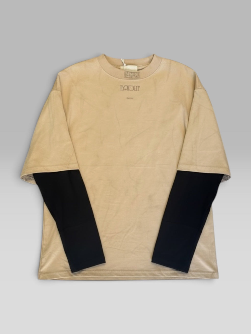 Long Sleeve Washed Beige e Nera
