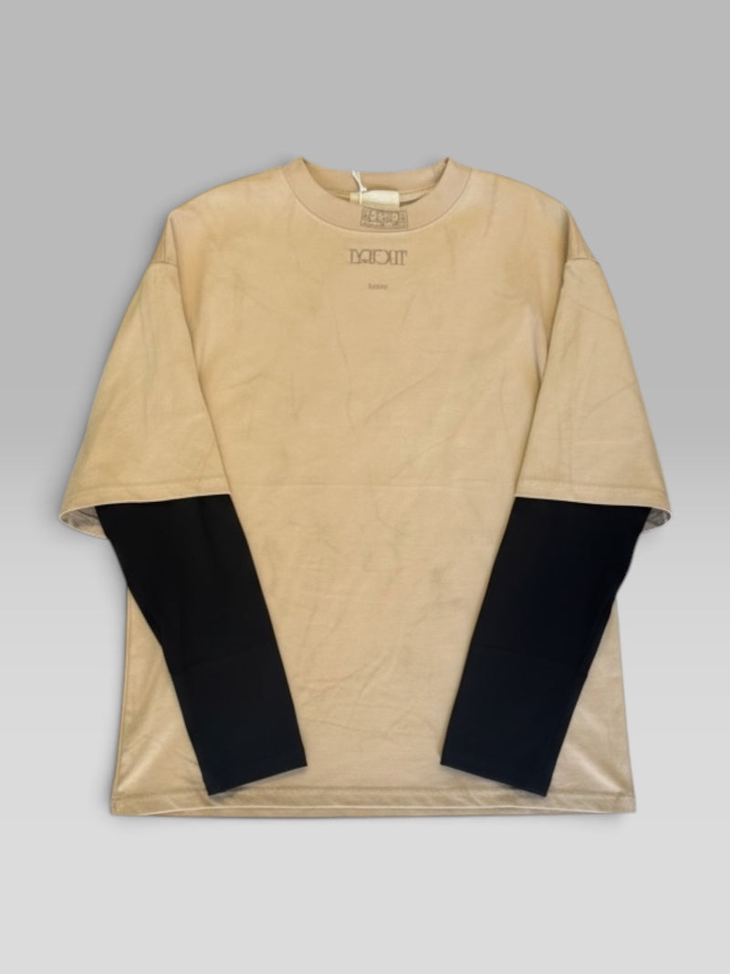 Long Sleeve Washed Beige e Nera