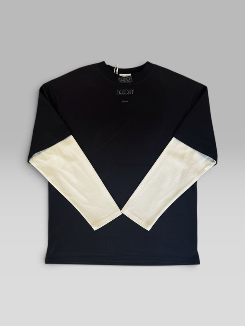 Long Sleeve Washed Nera e Bianca