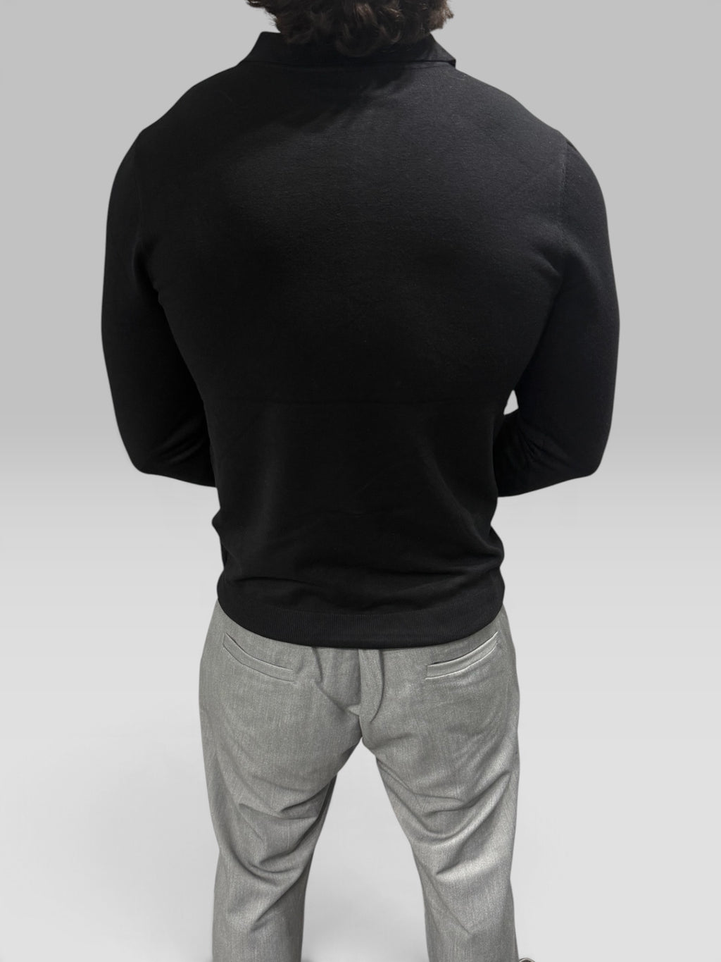 Polo Quarter Zip Nera