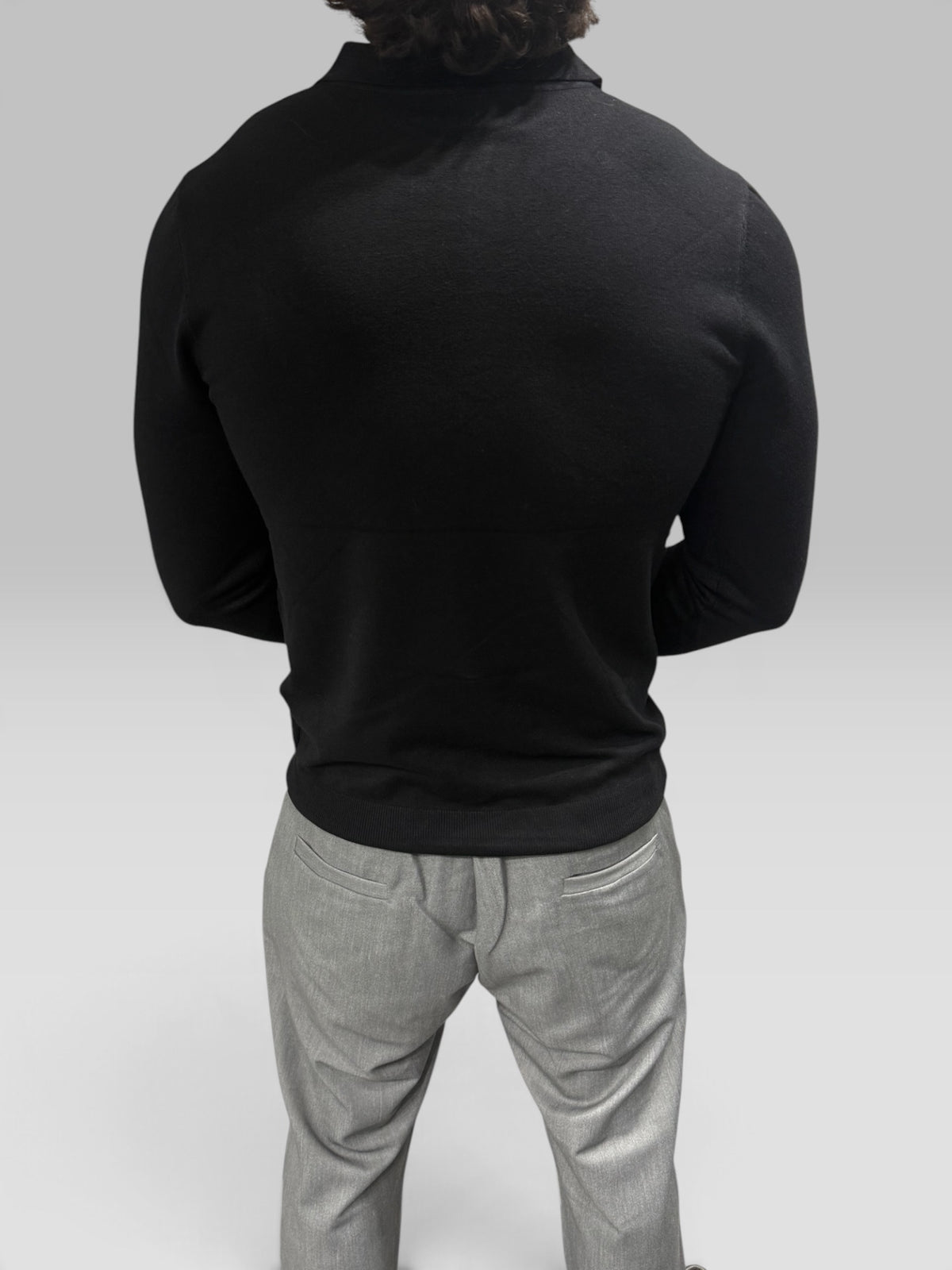 Polo Quarter Zip Nera