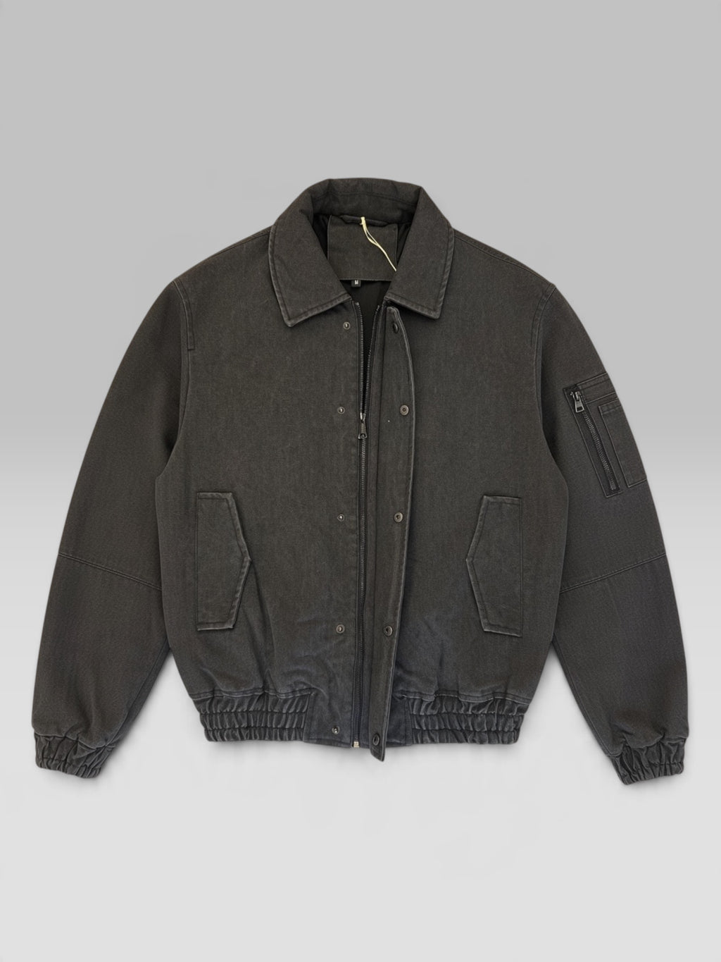 Bomber Washed Grigio Scuro