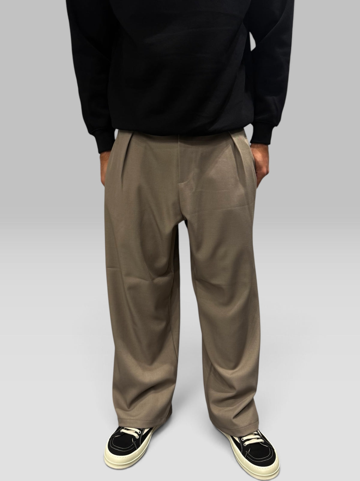Pantalone Classico Ballon Fit Beige