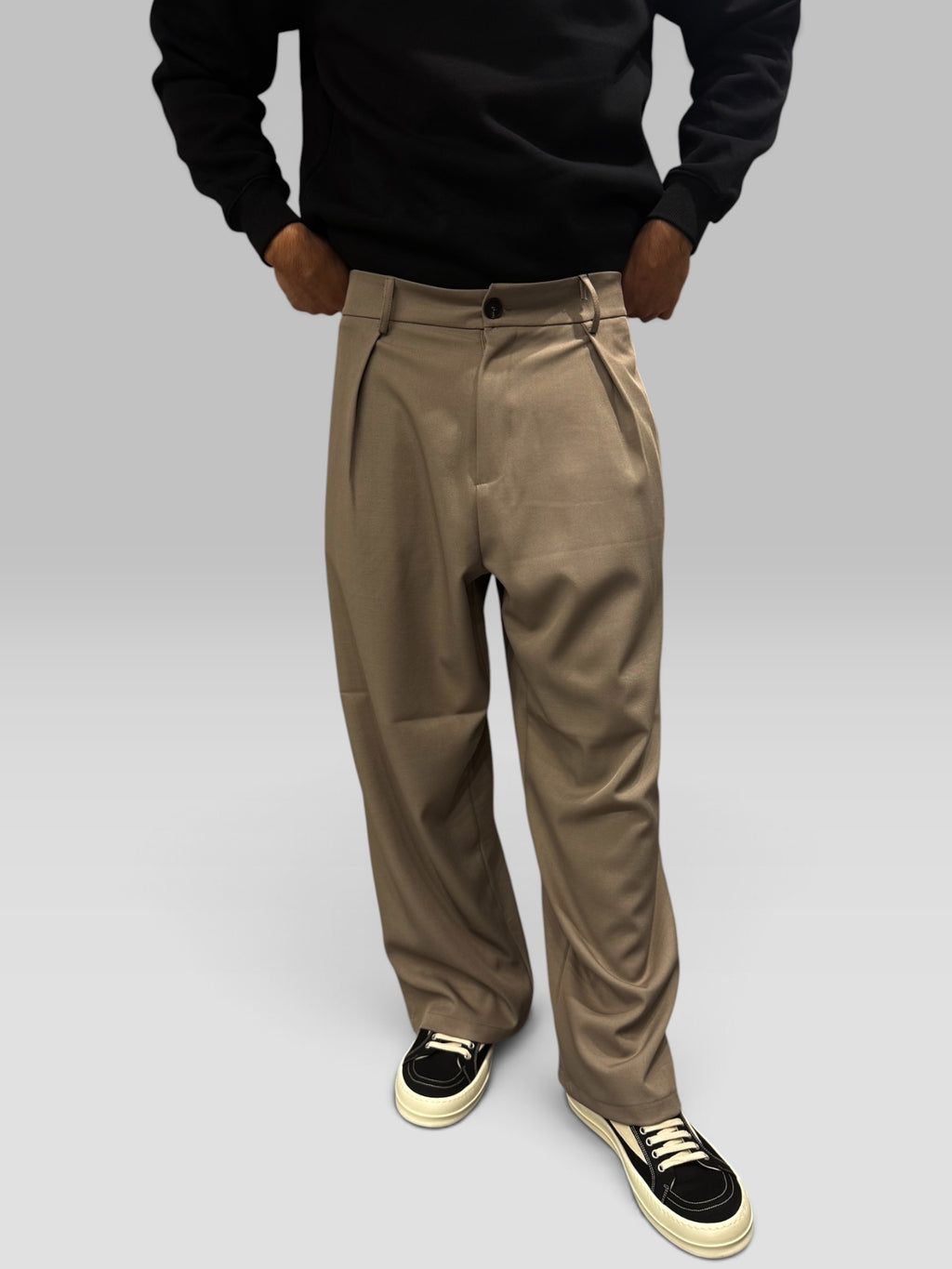 Pantalone Classico Ballon Fit Beige
