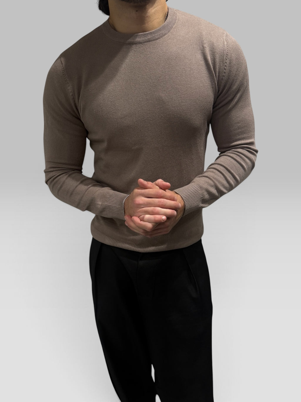 Maglione Girocollo Tortora